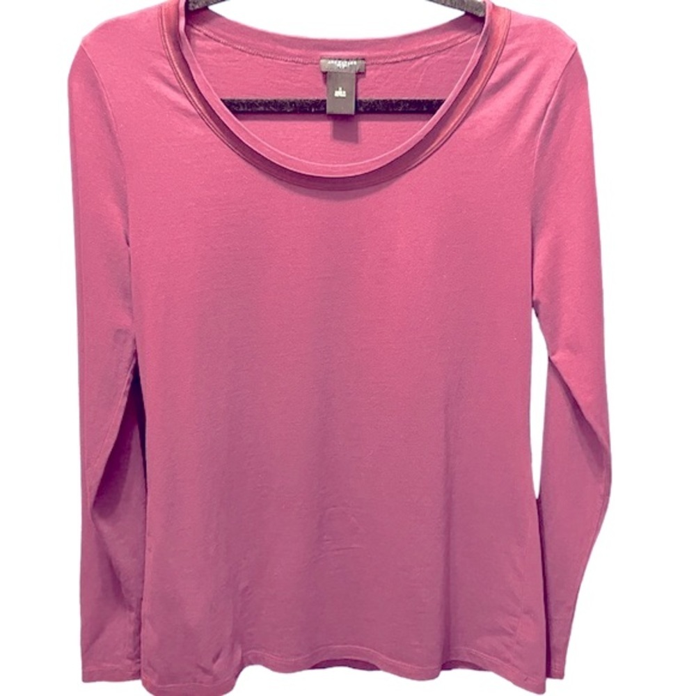 Ann Taylor woman’s cranberry long sleeve‎ top, size medium